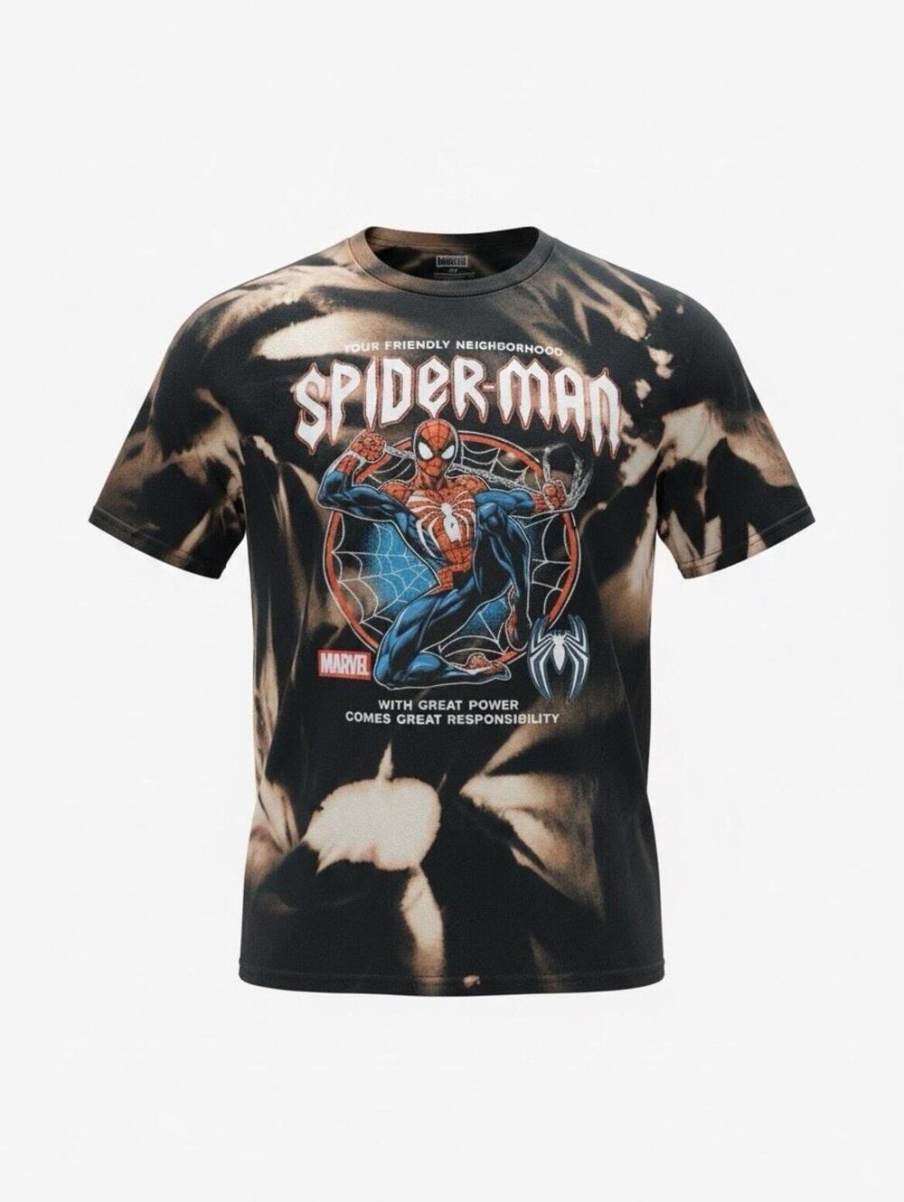 Spider Man Shirt Men XL Art Dye